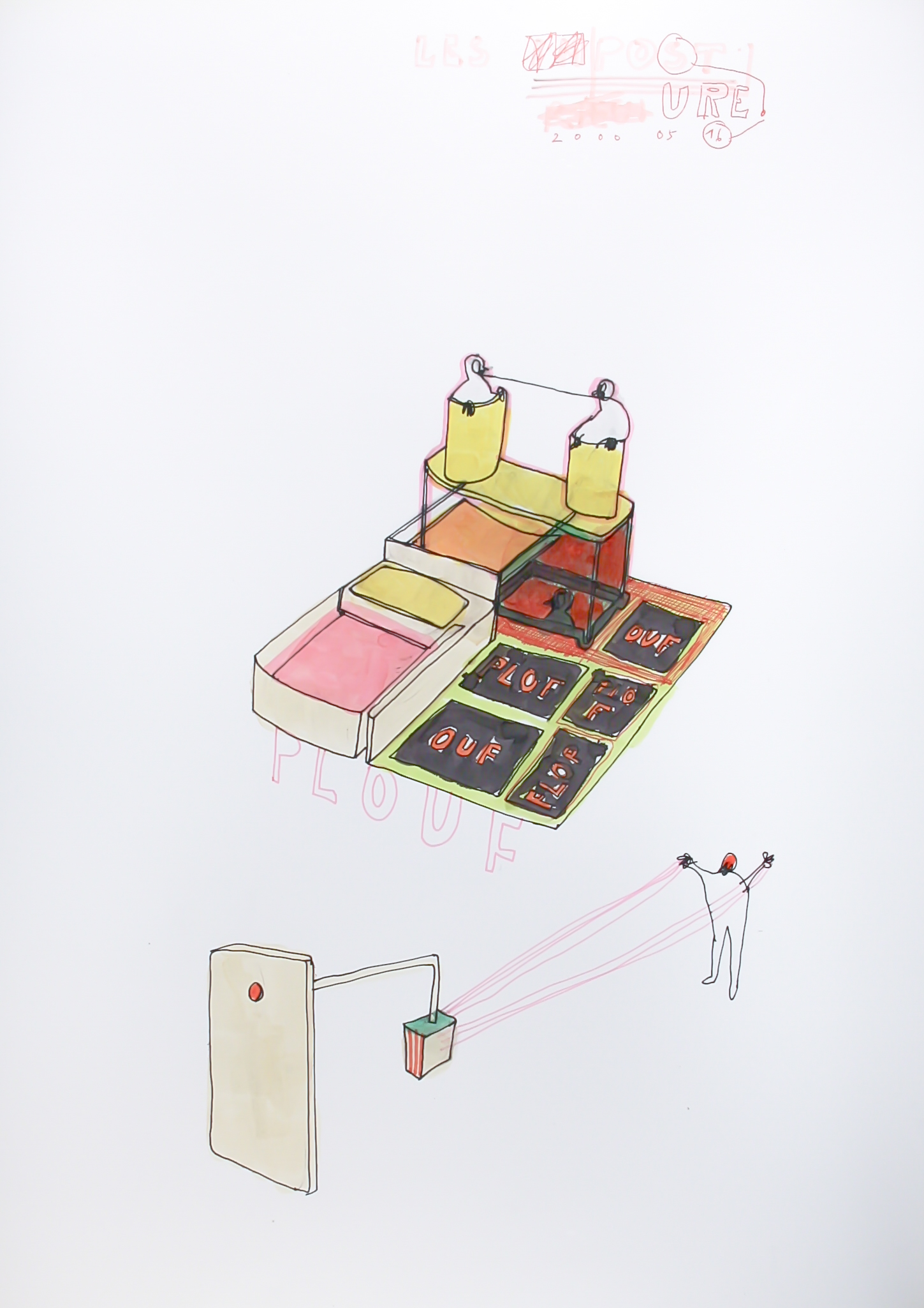 {Les postures}, 2000