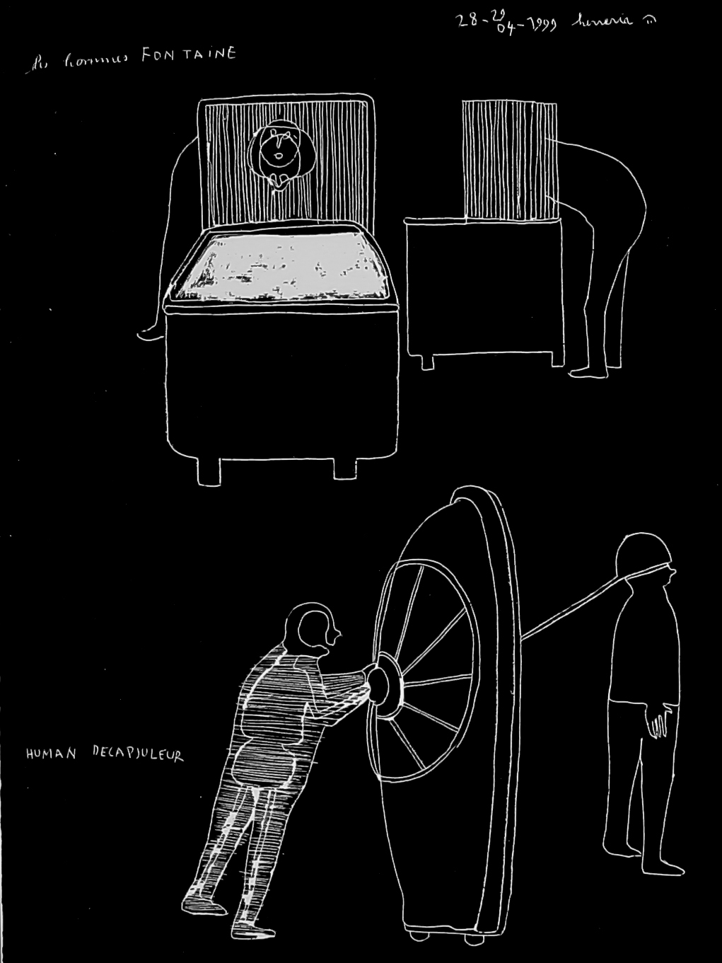 {Les hommes fontaine, Human Decapsuleur}