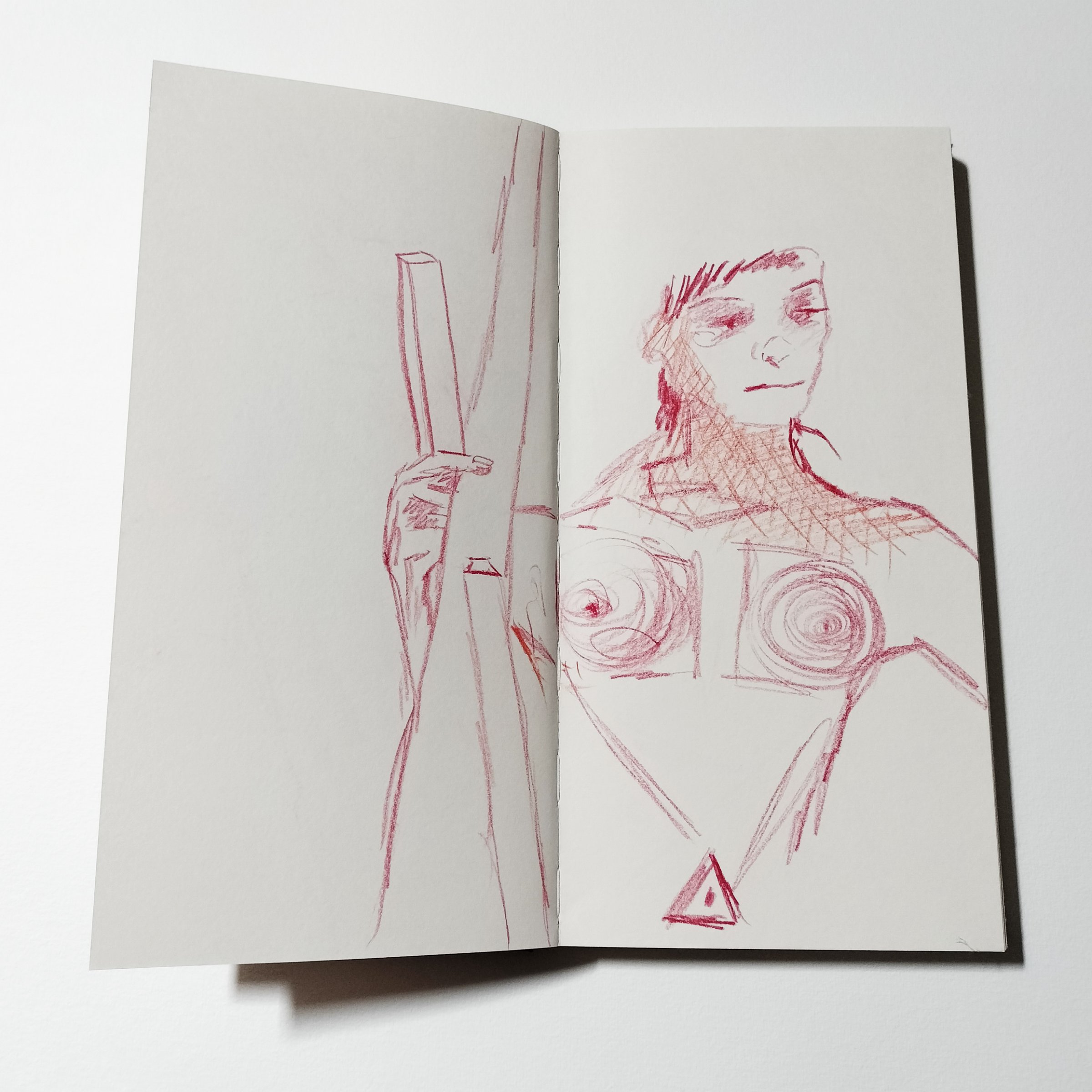 Étude pour personnages n°7, exposition {X degrés de déplacements}, 2011