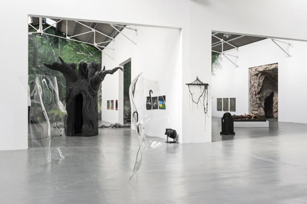 Vue de l'exposition collective Natura Lapsa, Entrepôt-galerie, Le Confort Moderne, Poitiers, 2014