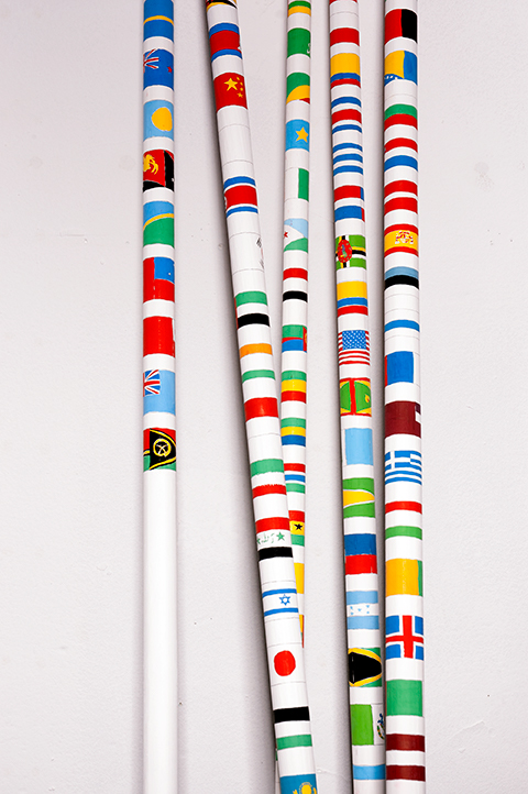 {Cinq continents (Afrique, Amériques, Asie, Europe, Océanie),} 2002 (détail)