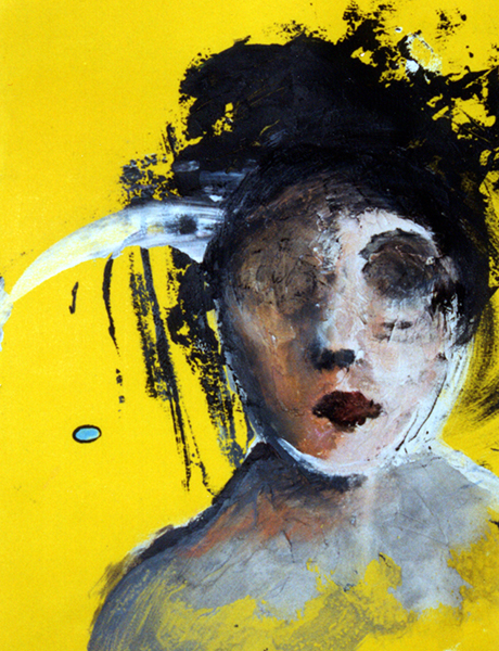 Étude sur papier pour l'affiche du spectacle « Talking Heads », Limoges, 2001