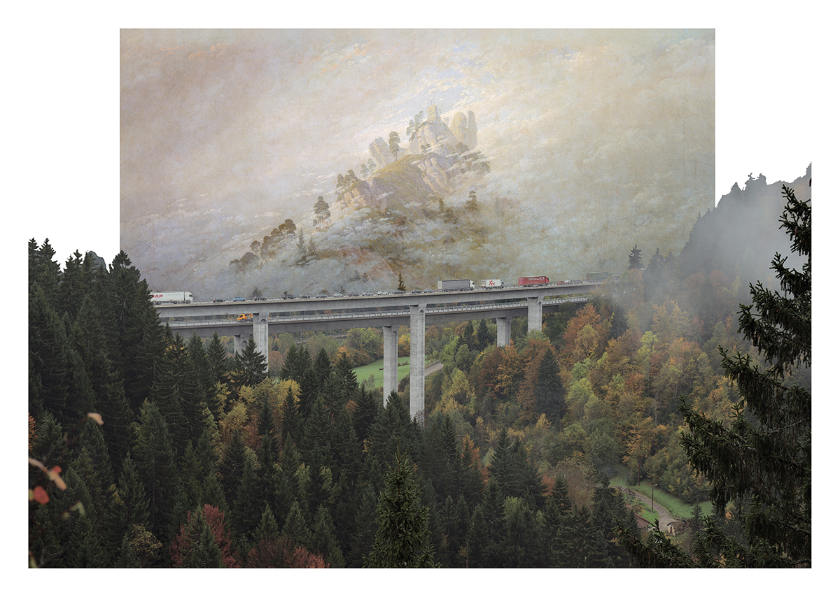 {Paysage de montagne dans la brume,} étude, 1808-2015