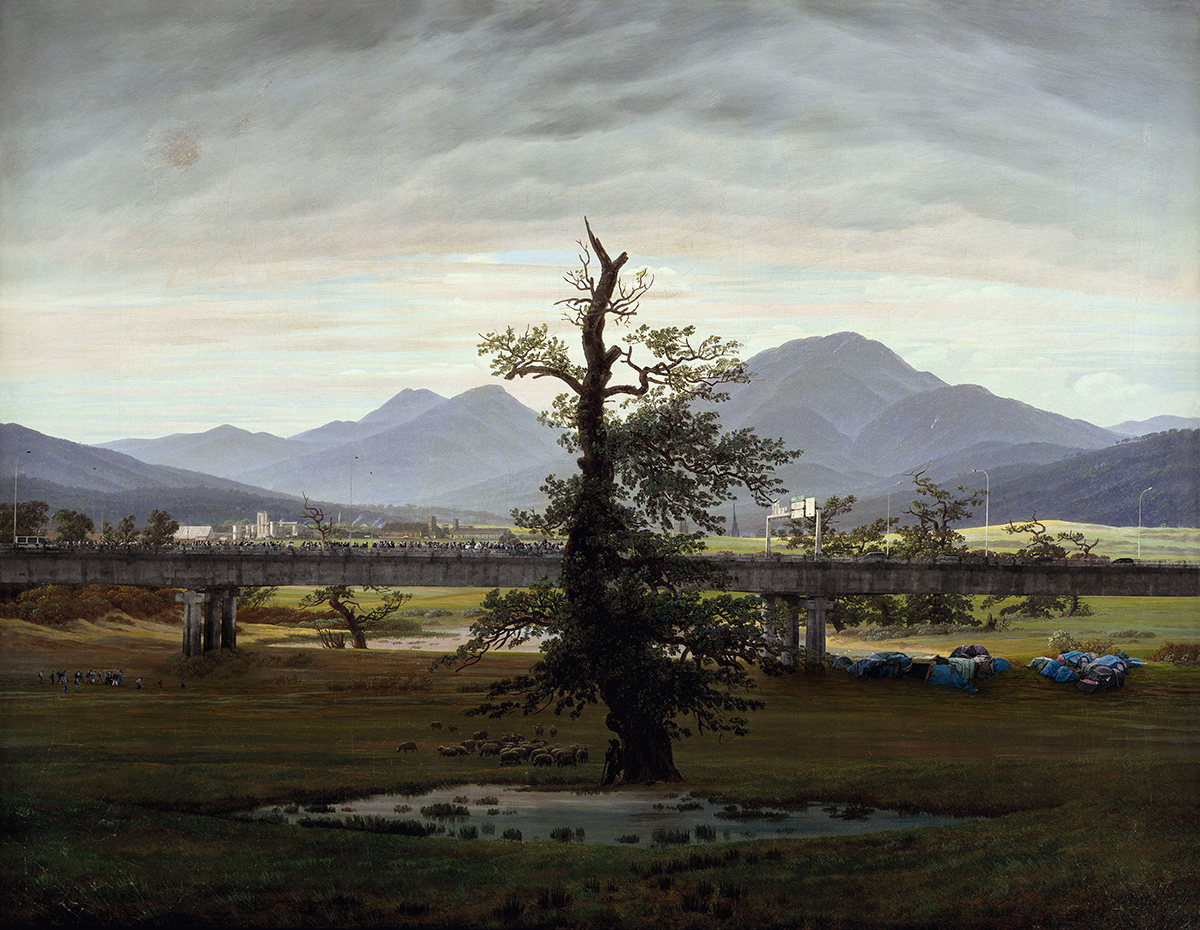 {L'arbre solitaire ou Paysage champêtre, au lever du jour,} 1822-2017