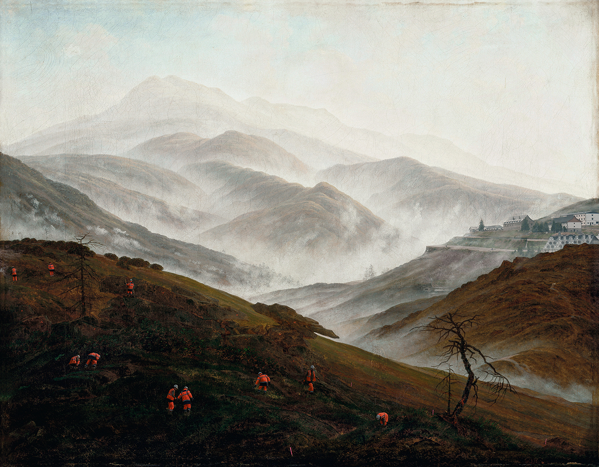 {Brume sur le Riesengebirge I,} 1820-2017