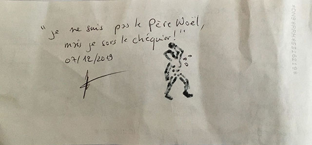 {L'arrière du chèque}