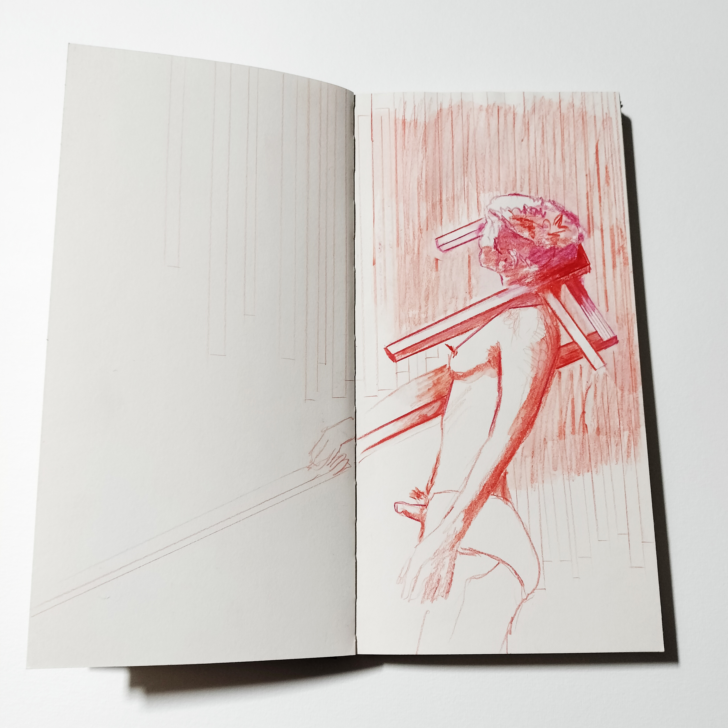 Étude pour personnages n°9, exposition {X degrés de déplacements}, 2011