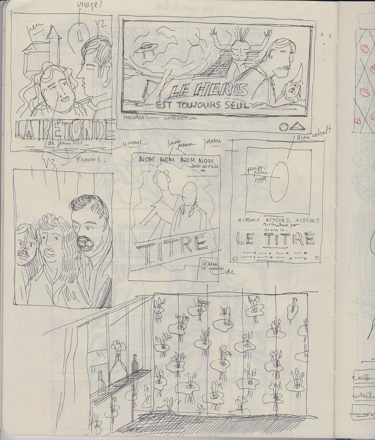 Dessin préparatoire (carnet)