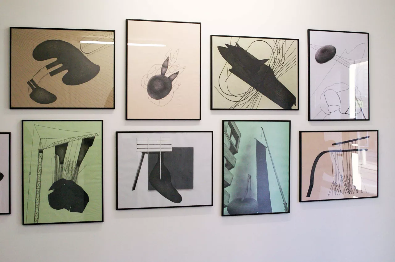 Vue de l'installation, Galerie Tinbox, Bordeaux
