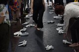 Performance réalisée par une danseuse Dans le cadre de l'exposition et + si affinité, Alliance Française, Guatemala City, 2019