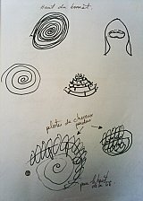 Dessin préparatoire du casque, 2002