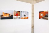 Vue de l'exposition Territoires en partage - Paysage[paysage], la Vieille Église, Mérignac, 2015 Commissariat : Frédéric Desmesure