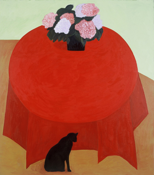 {La nappe rouge, Mollo et les hortensias,} 2003