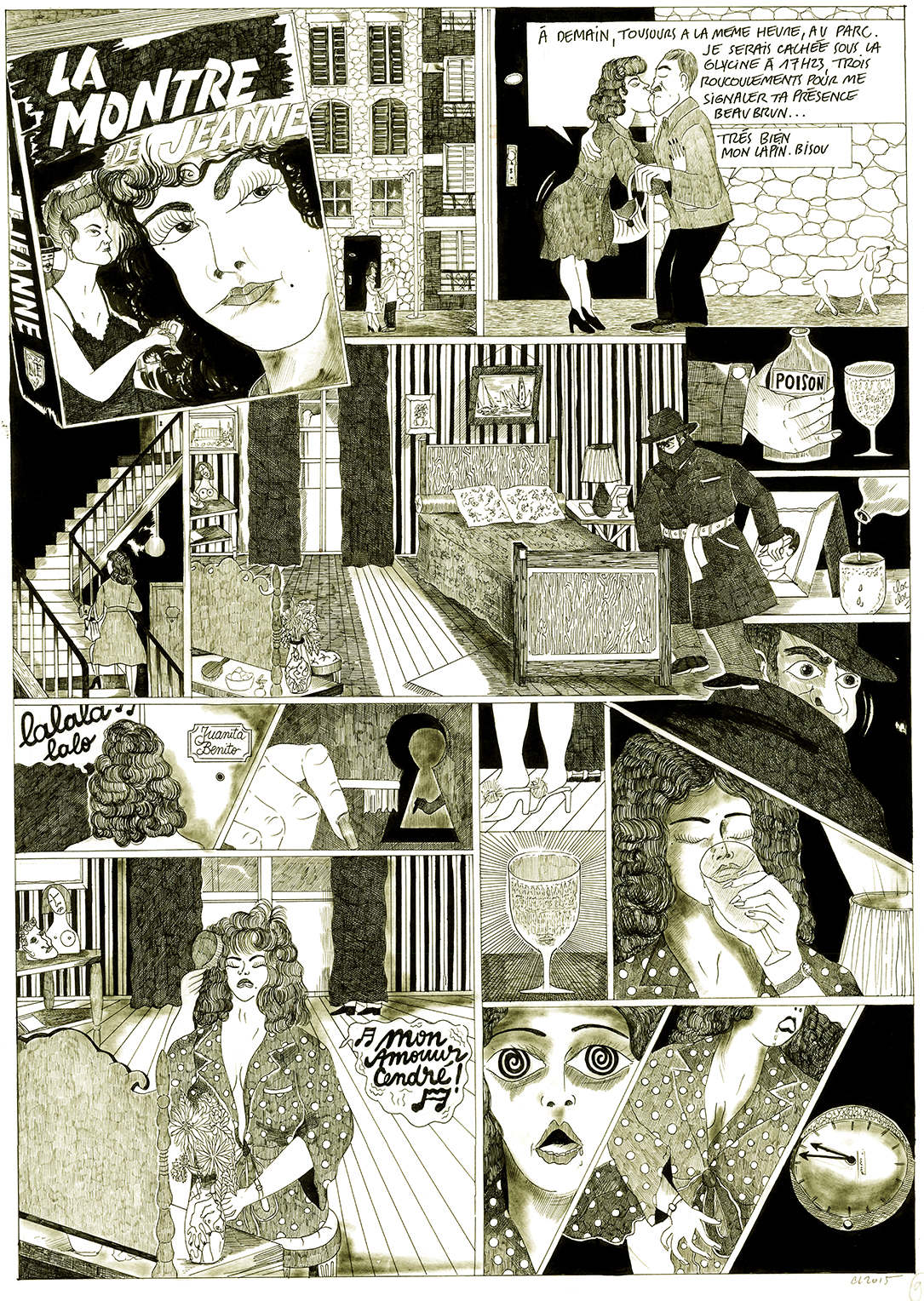 {La Montre de Jeanne,} 2015 (Planche 1)
