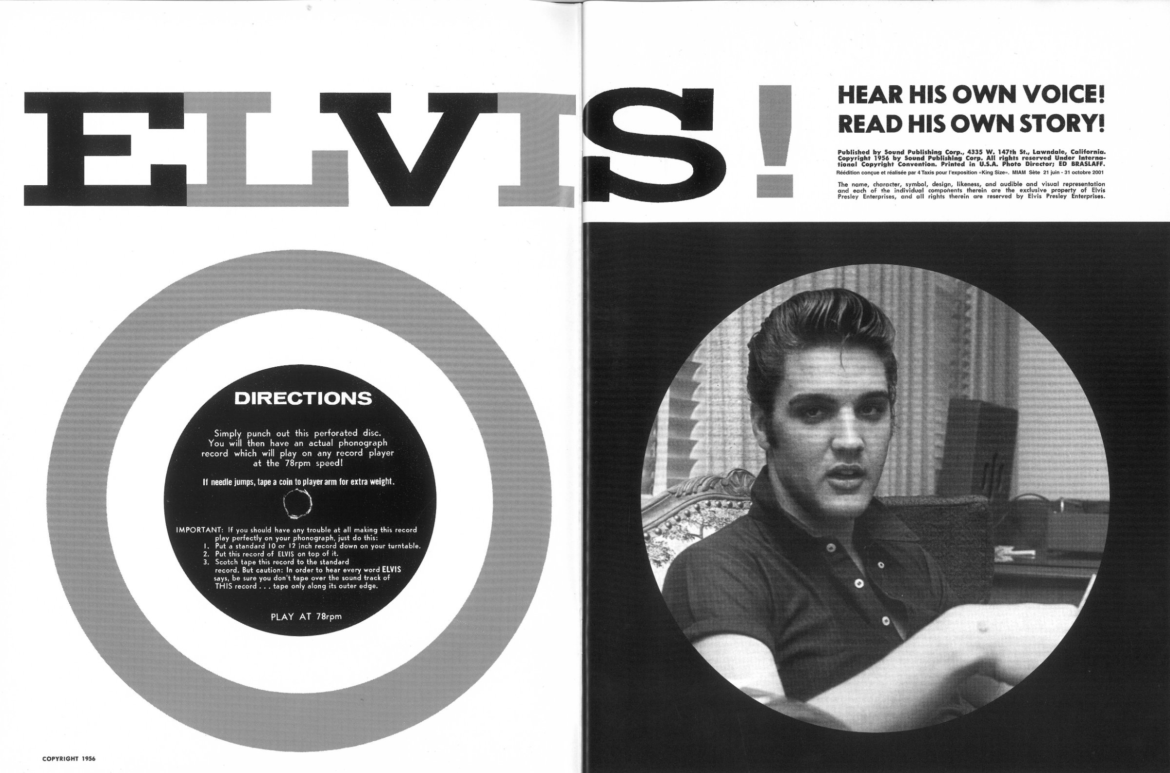 Édition 1 Facsimilé. Réédition du magazine Elvis answers back (1956)