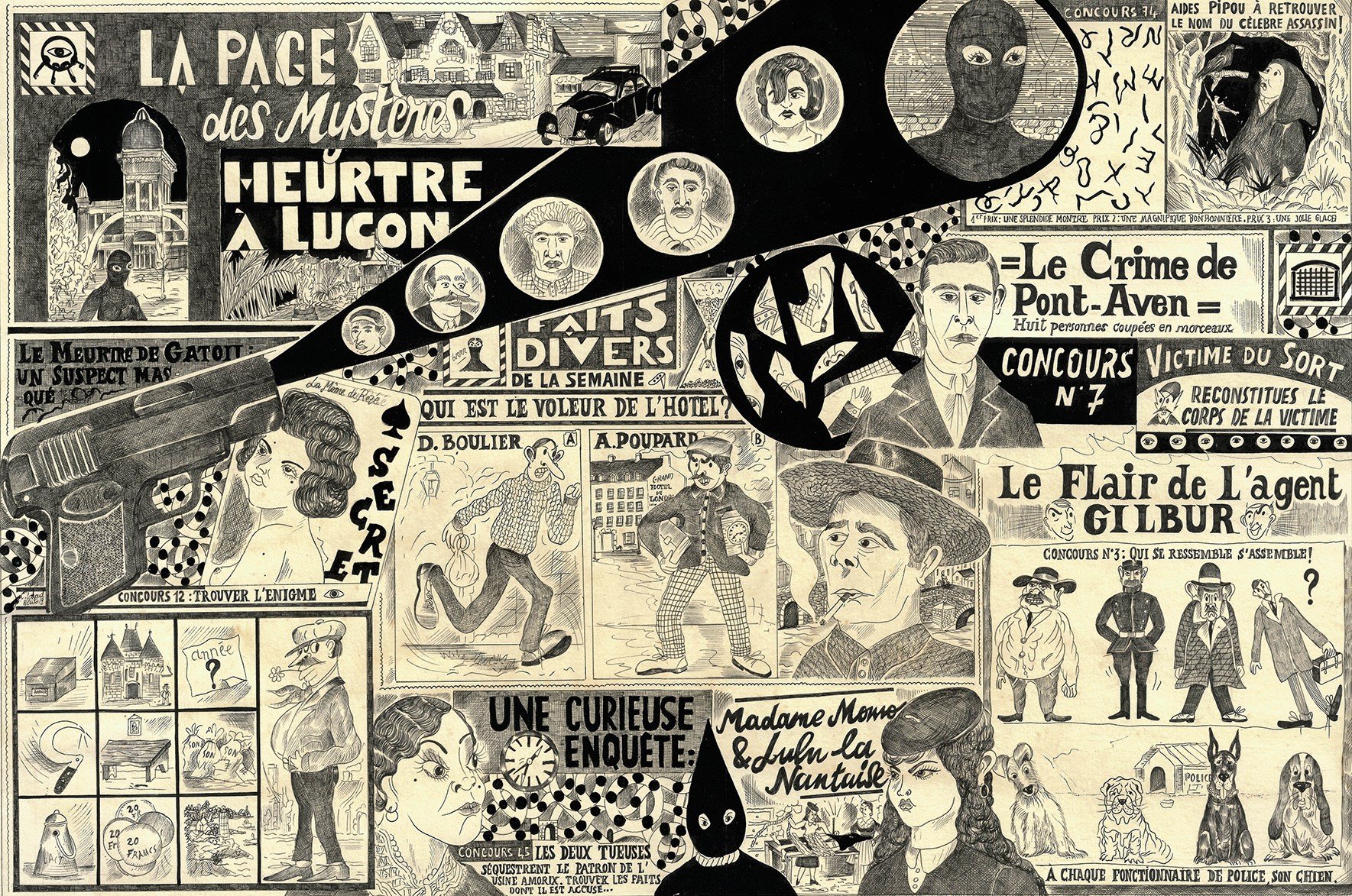{La page des mystères,} 2019