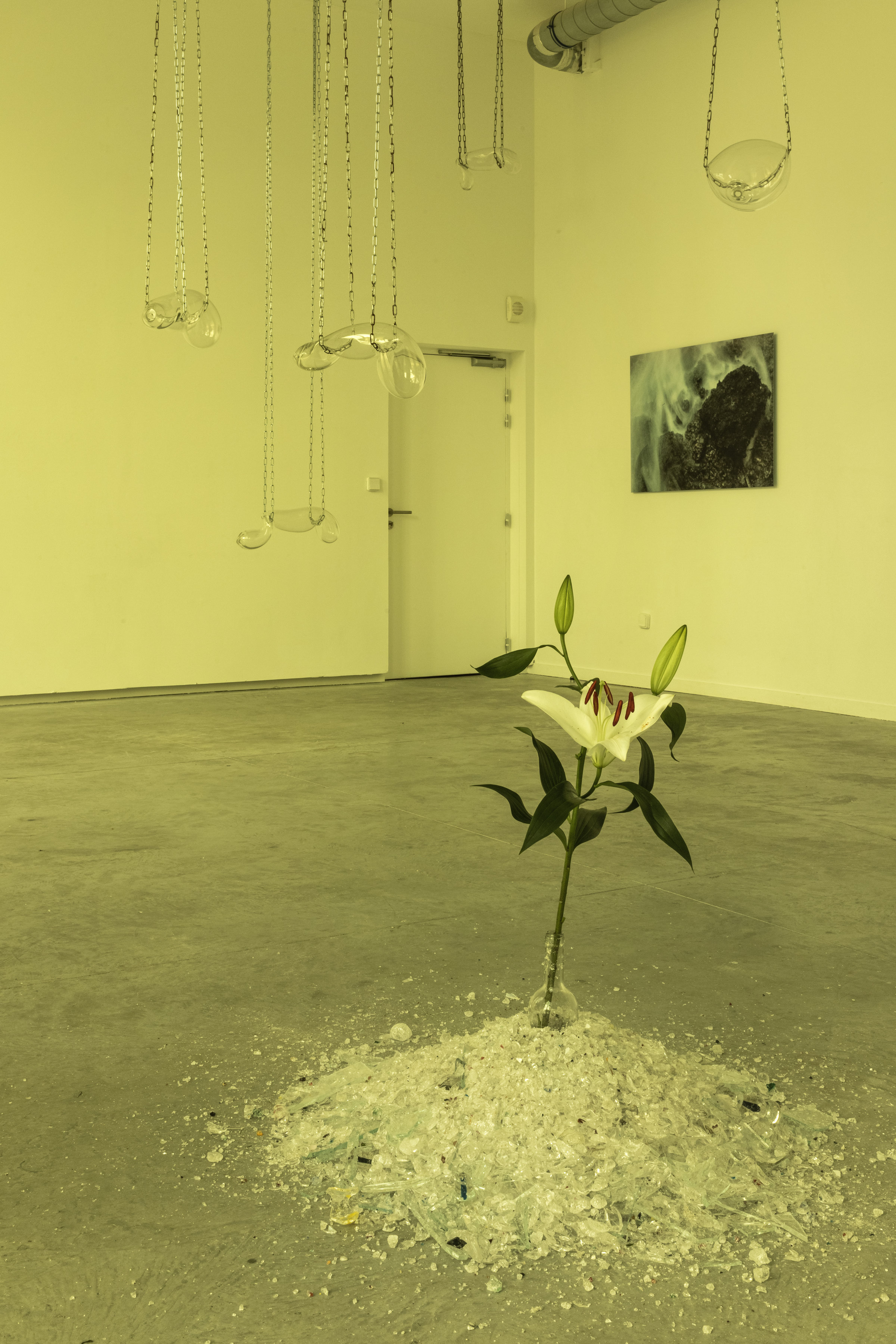 Au mur : Über dem Nebelmeer, 2015 Au centre : À force égale, 2019