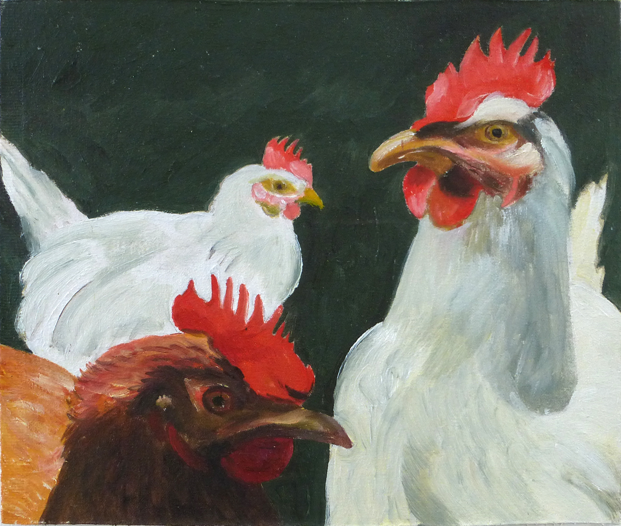 {Trois poules}, 2021
