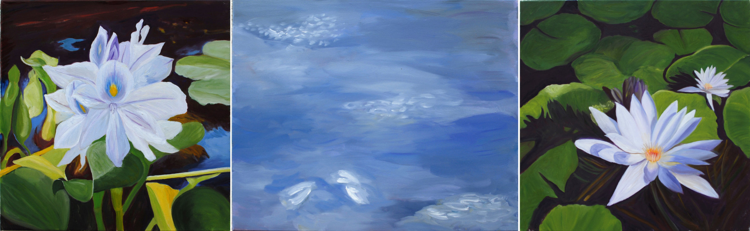 {Fleurs d'eau (triptyque)}, 2020