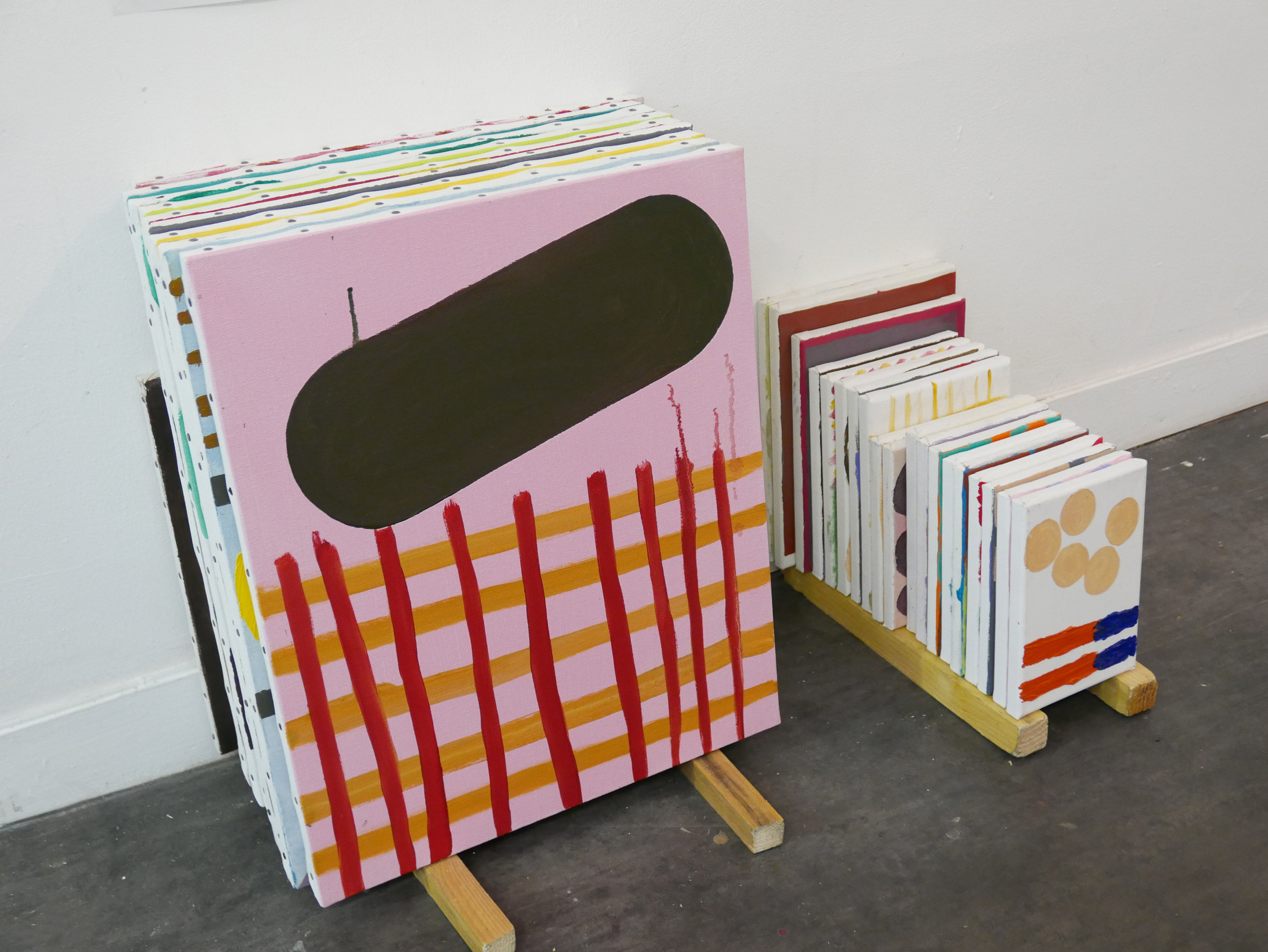 Vue de l'exposition Galeries Lafaillite, Collectif 0,100, Bordeaux, 2018.