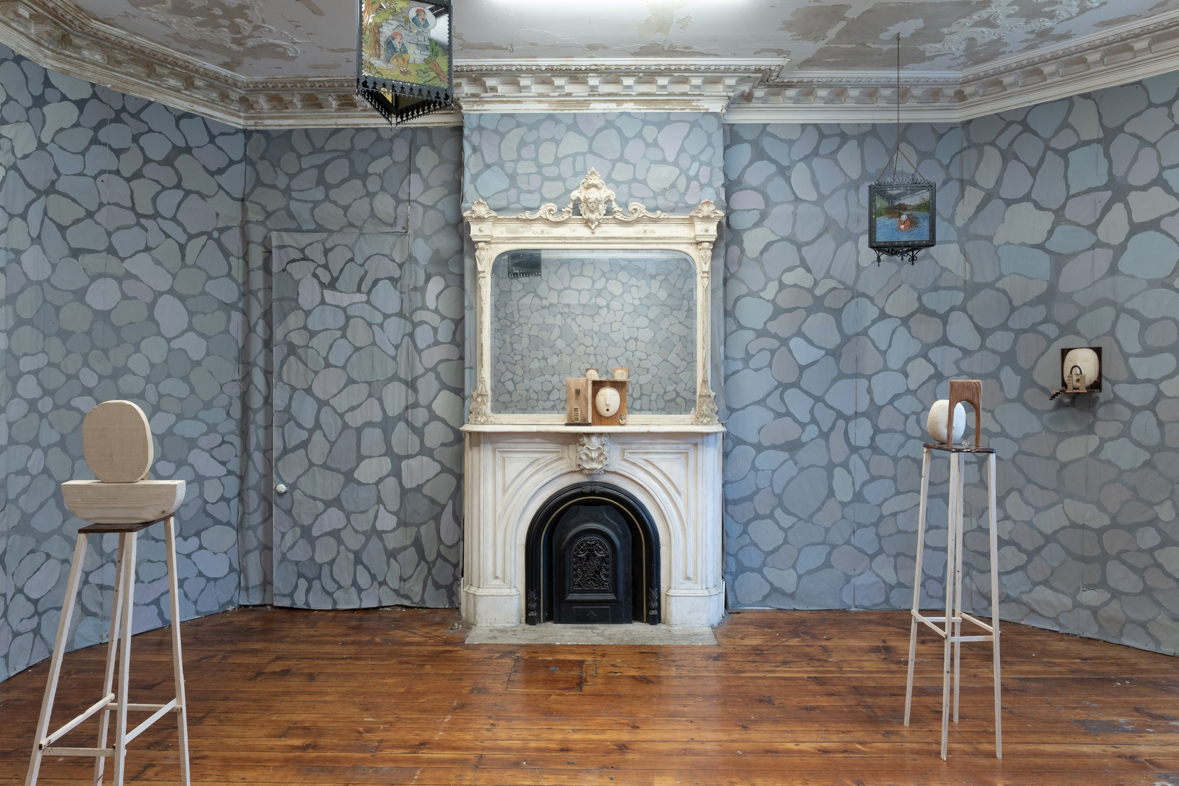 Vue de l'exposition Les chemins de la délivrance, 15orient, Brooklyn, New York, 2019