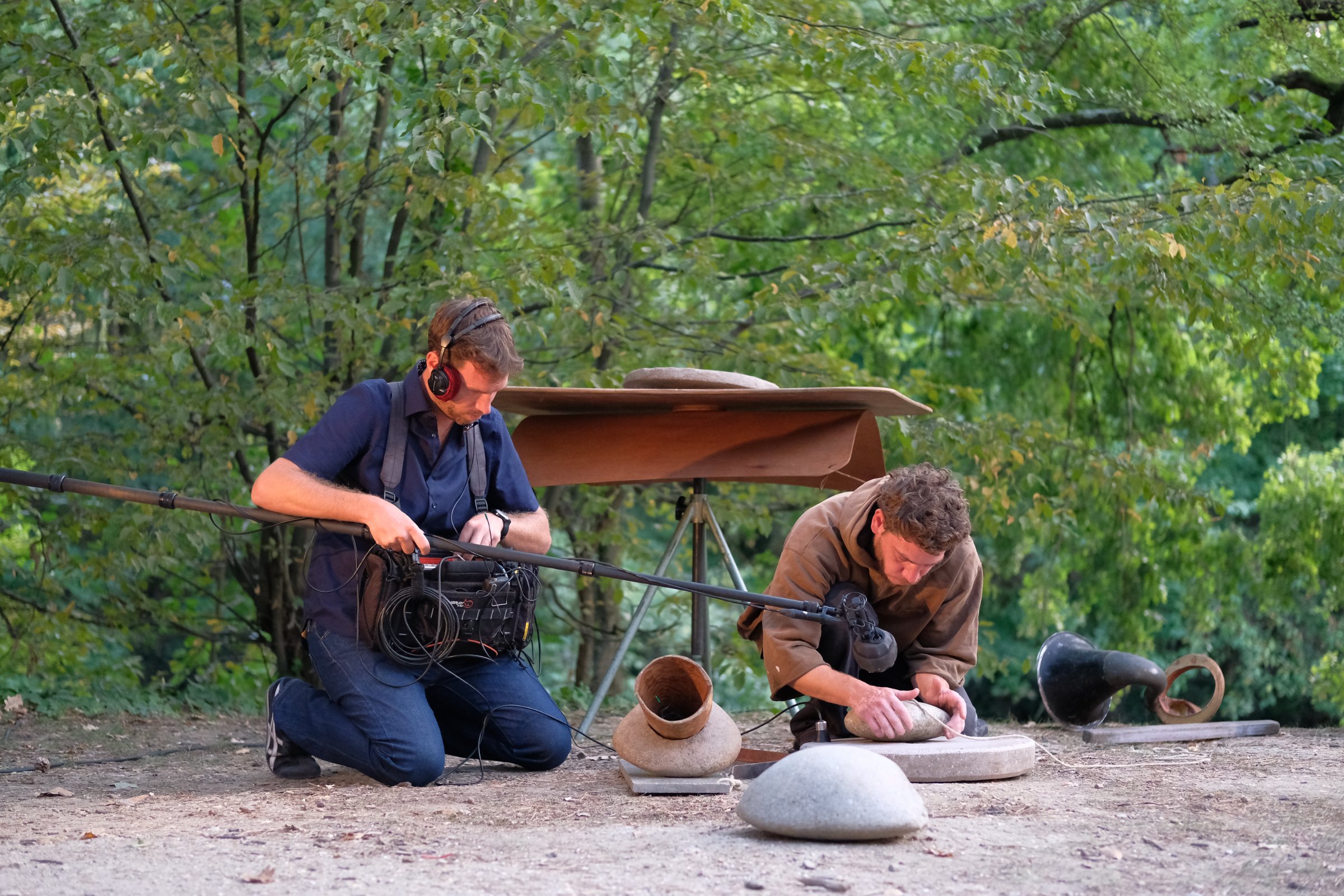 Duo avec Félix Blume, dans le cadre de Sonic Promenade, Bois de Vincennes, 2020