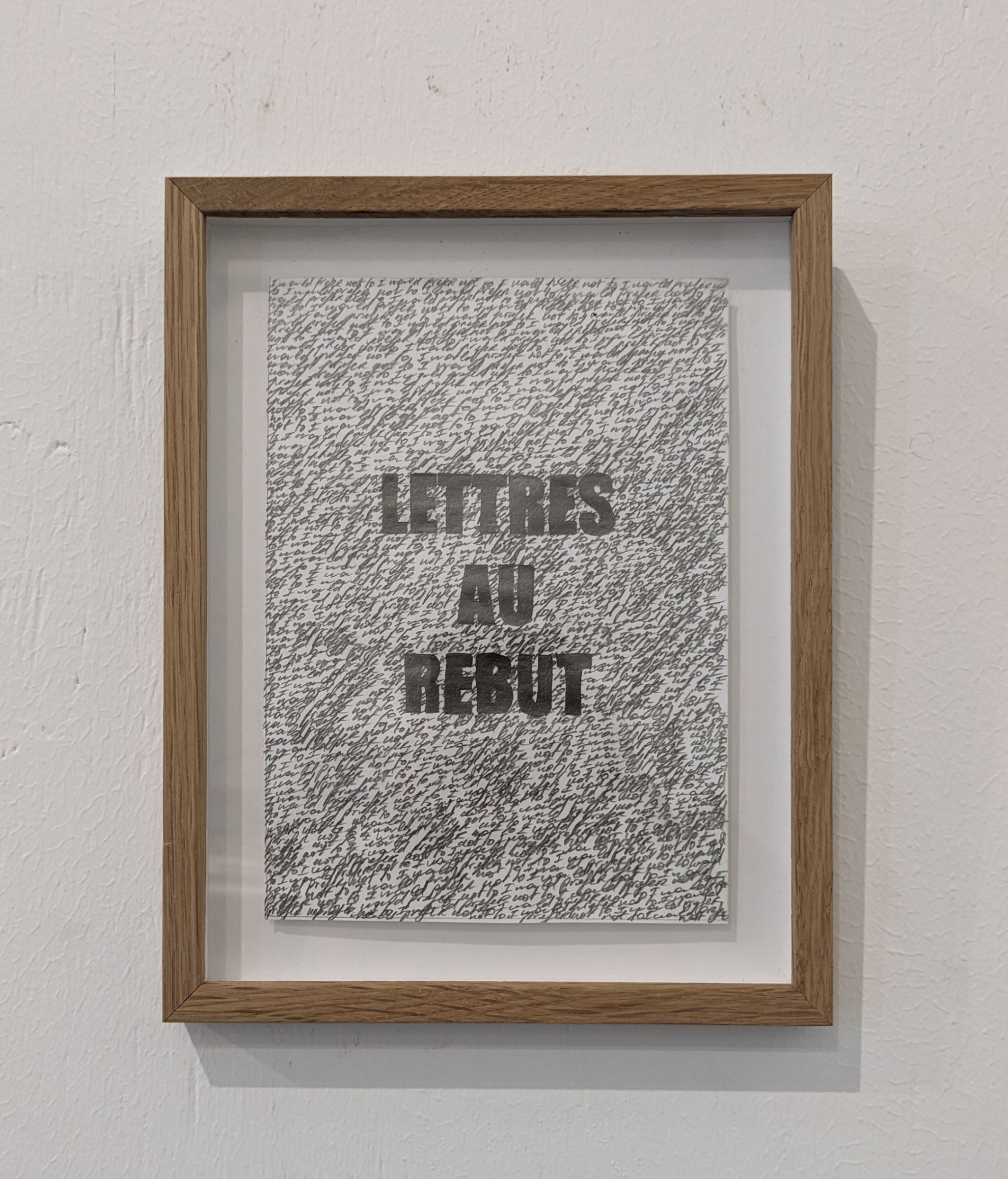{Lettres au rebut}, 2020