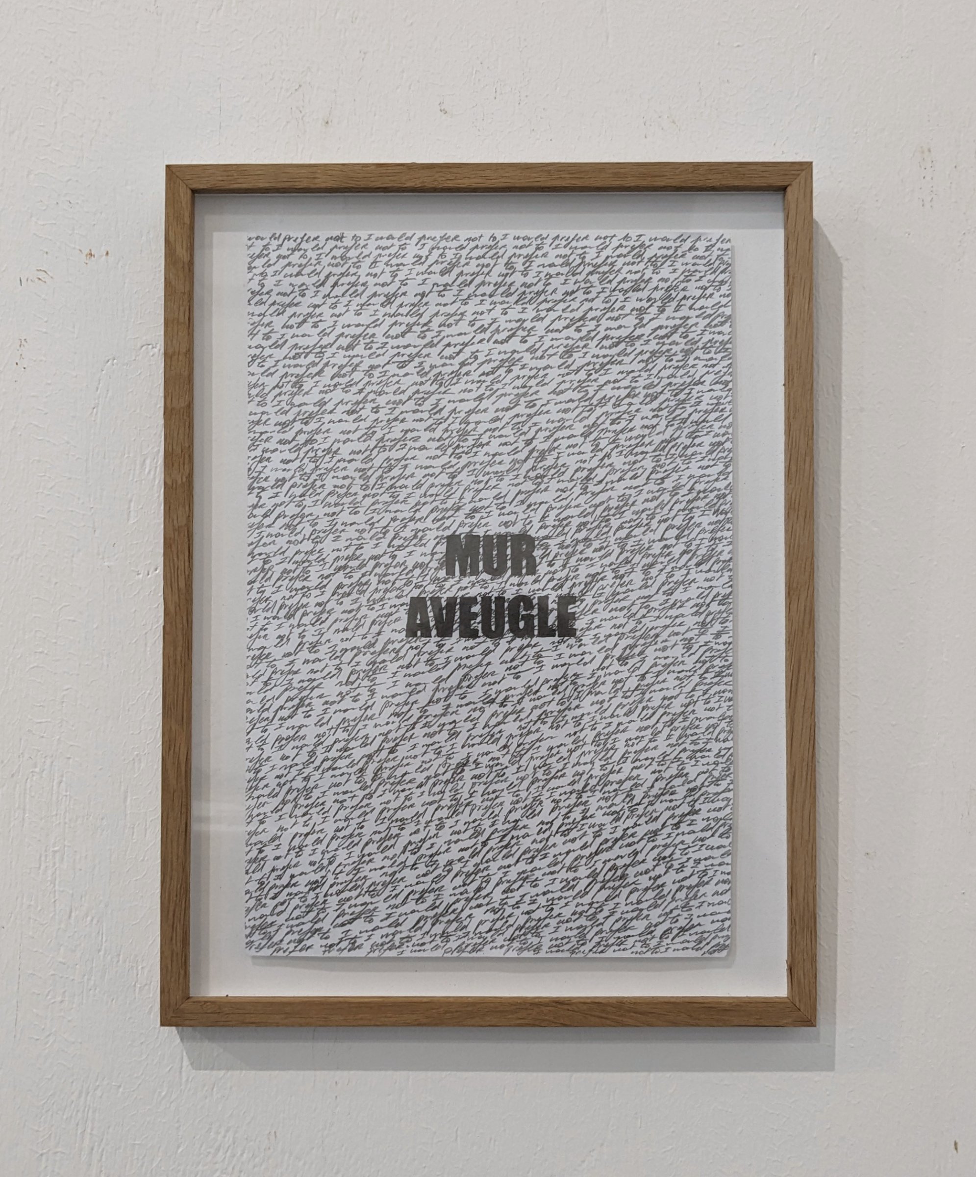 {Mur aveugle}, 2021