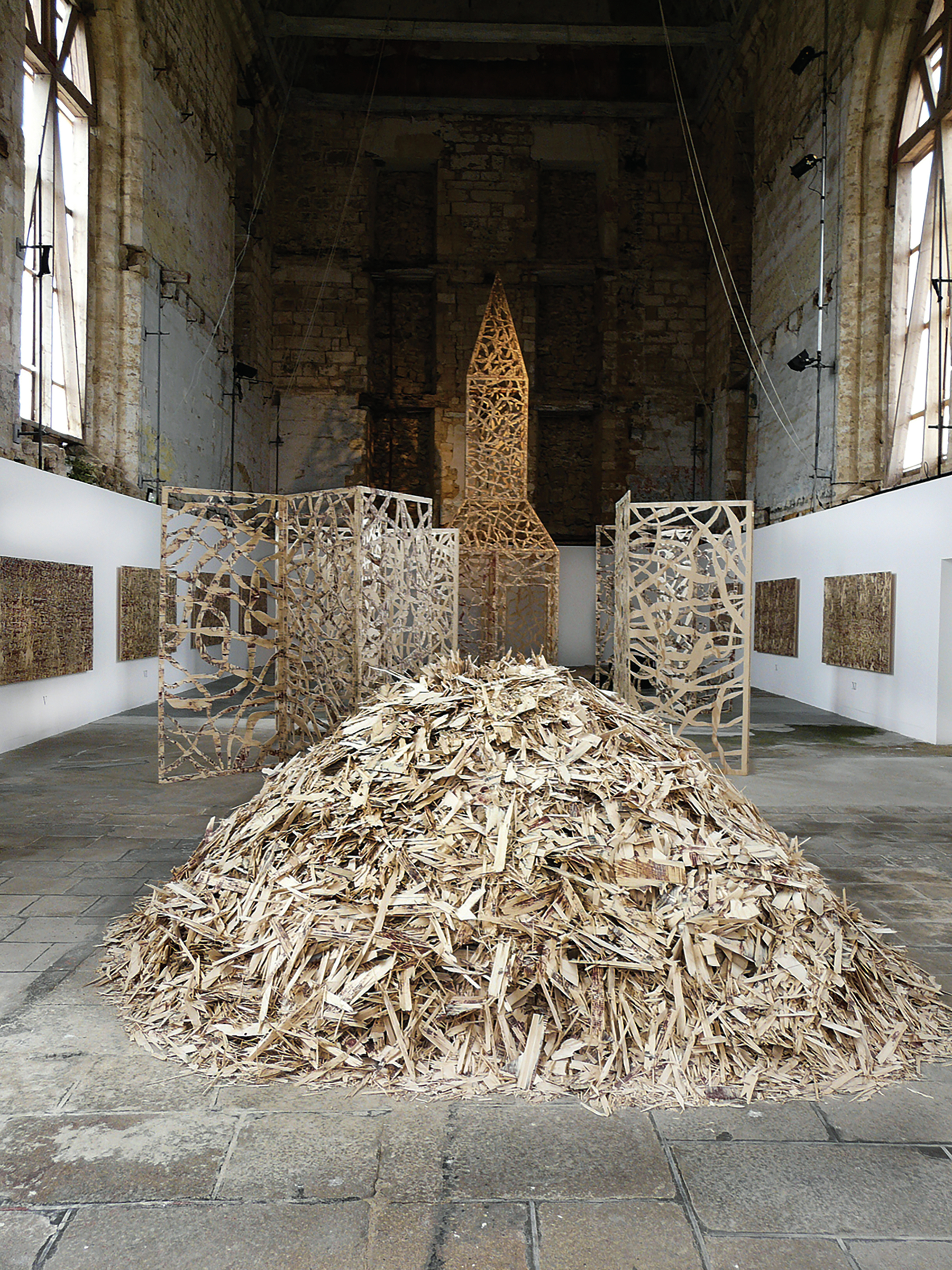 Vues de l'exposition Sous-bois, Chapelle du Saint-Esprit, Auray, 2018