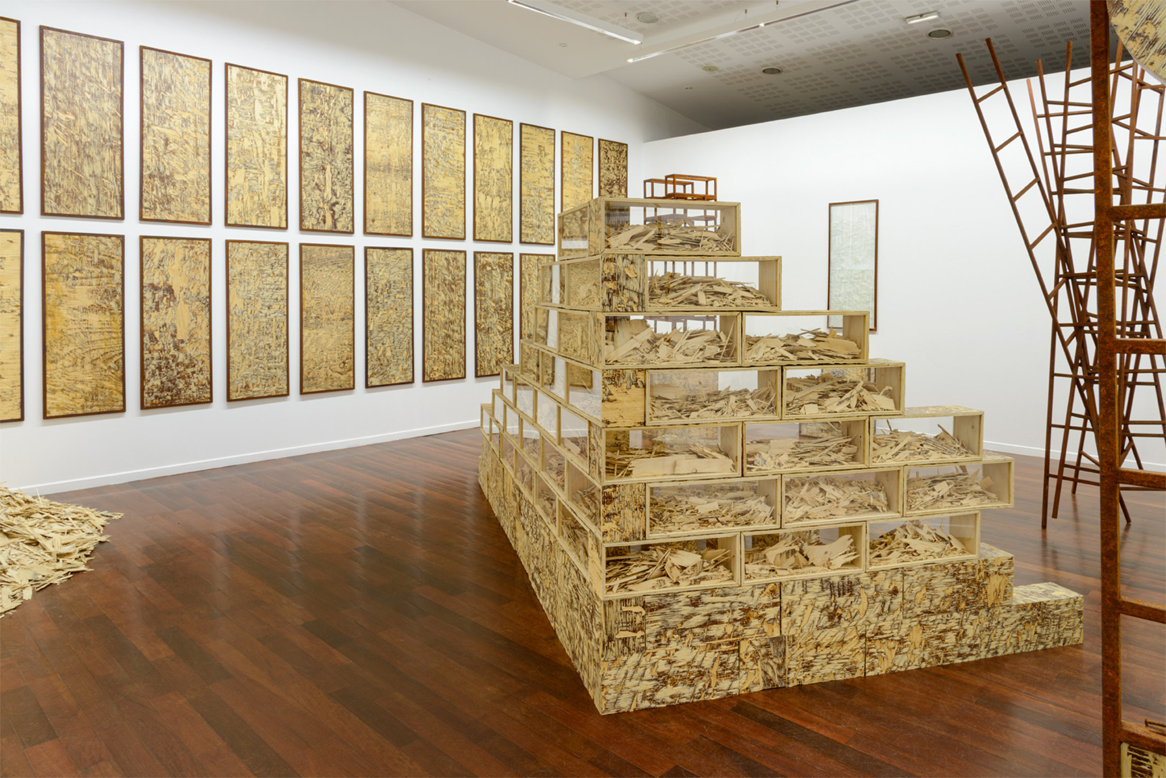 Vue de l'exposition Demeure, Les arts au mur artothèque, Pessac, 2020-2021