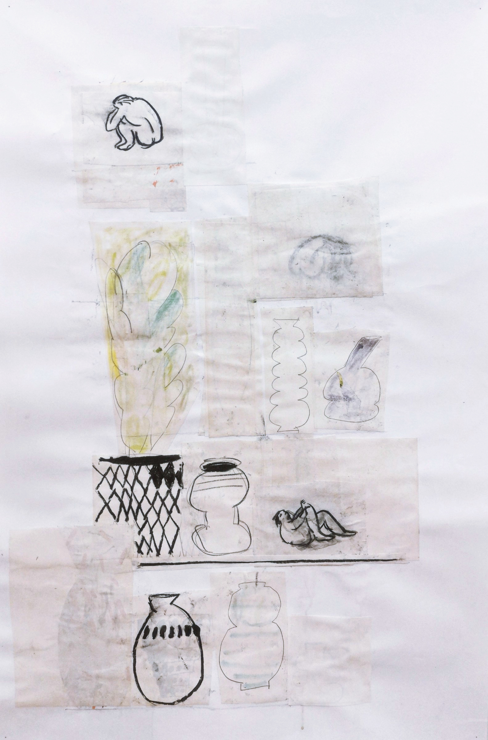 {Vase vide, statue courte}, 2023