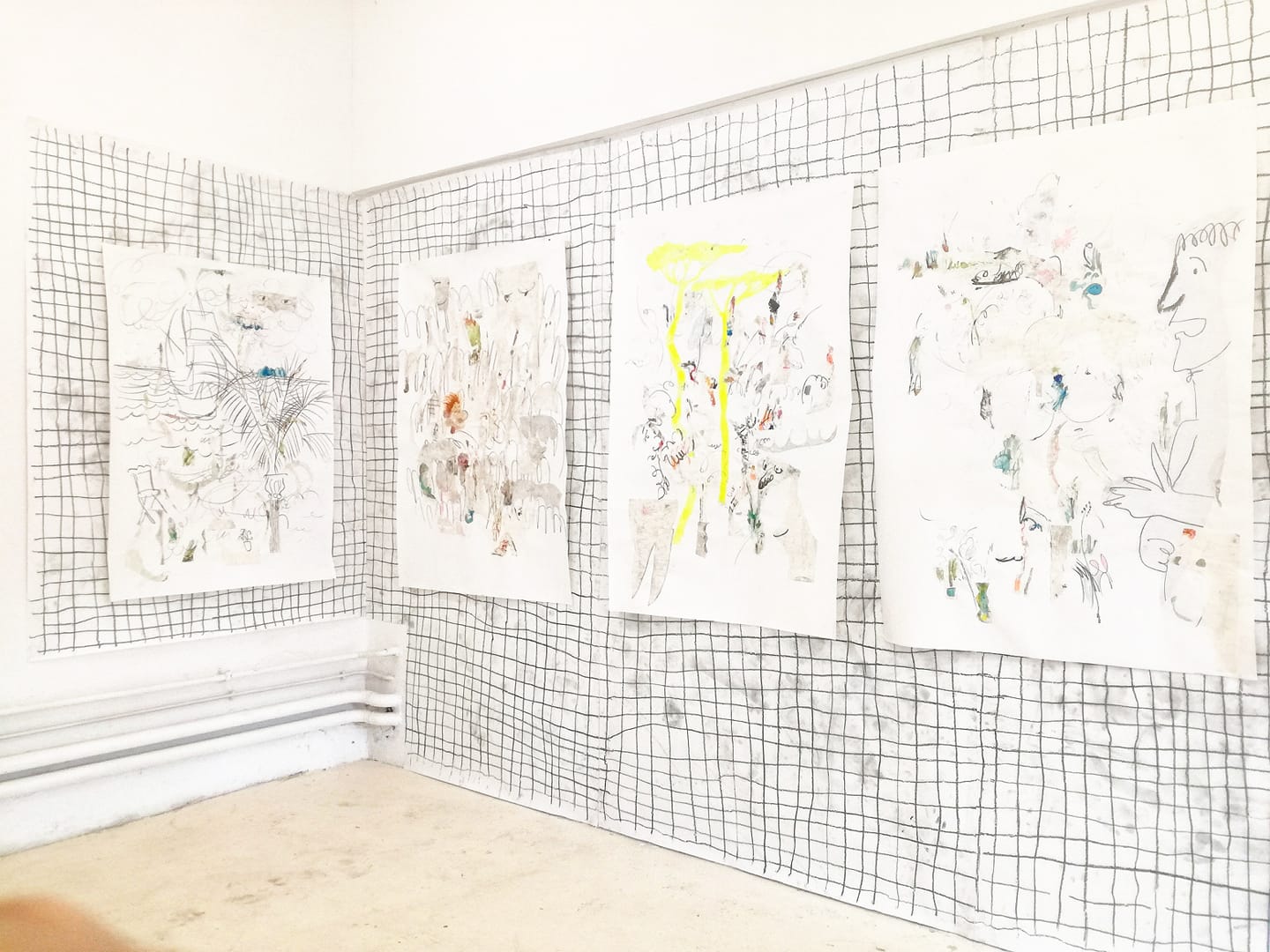 Exposition il y a aujourd'hui, demain et après c'est lundi, Pauline Perplexe, Arcueil, 2019 Commissariat : Olivier Passieux