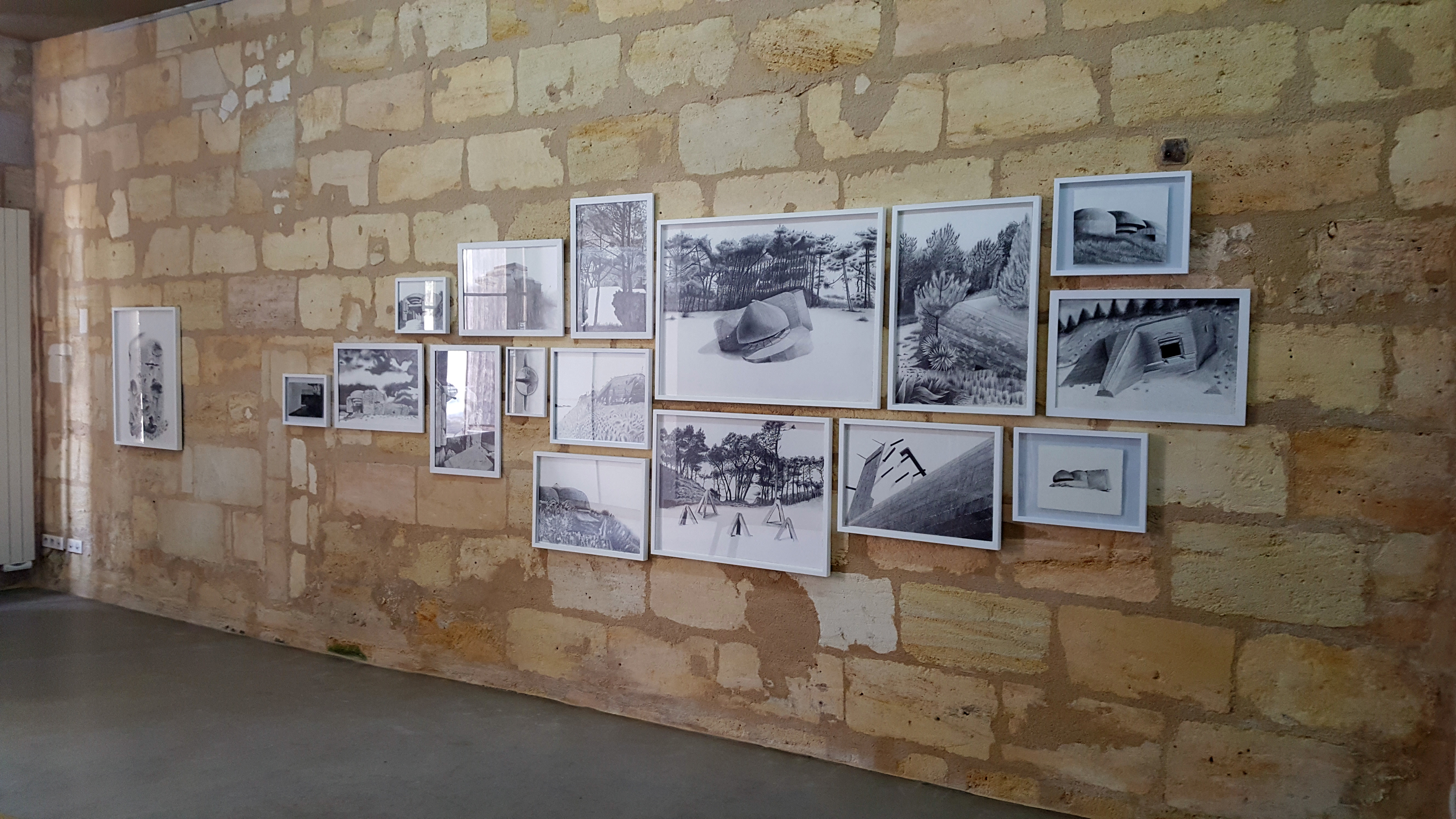 Vue de l'exposition personnelle (2018), Galerie Rez-de-chaussée, Bordeaux