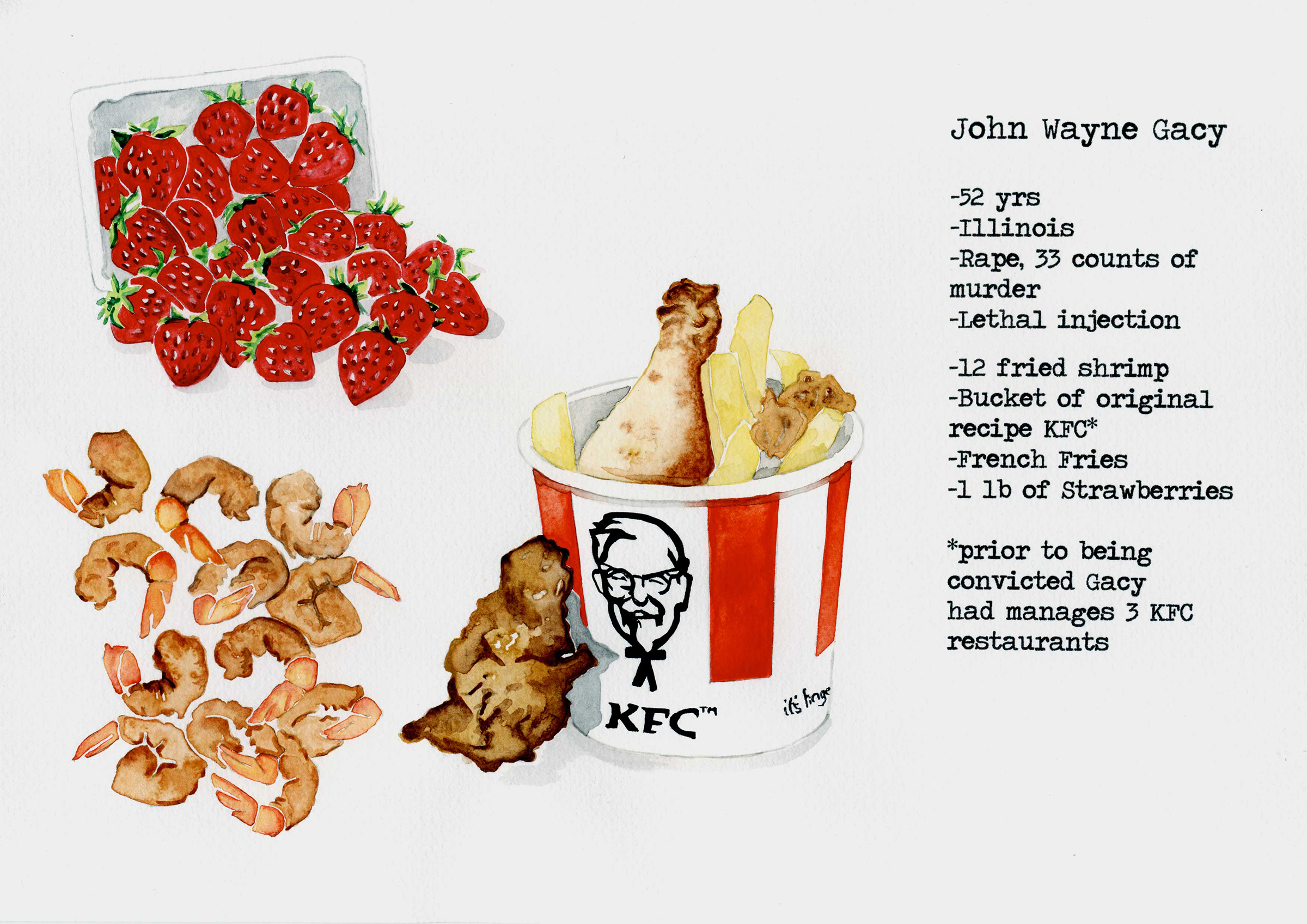 {Le dernier repas (John Wayne Gacy)}, 2020
