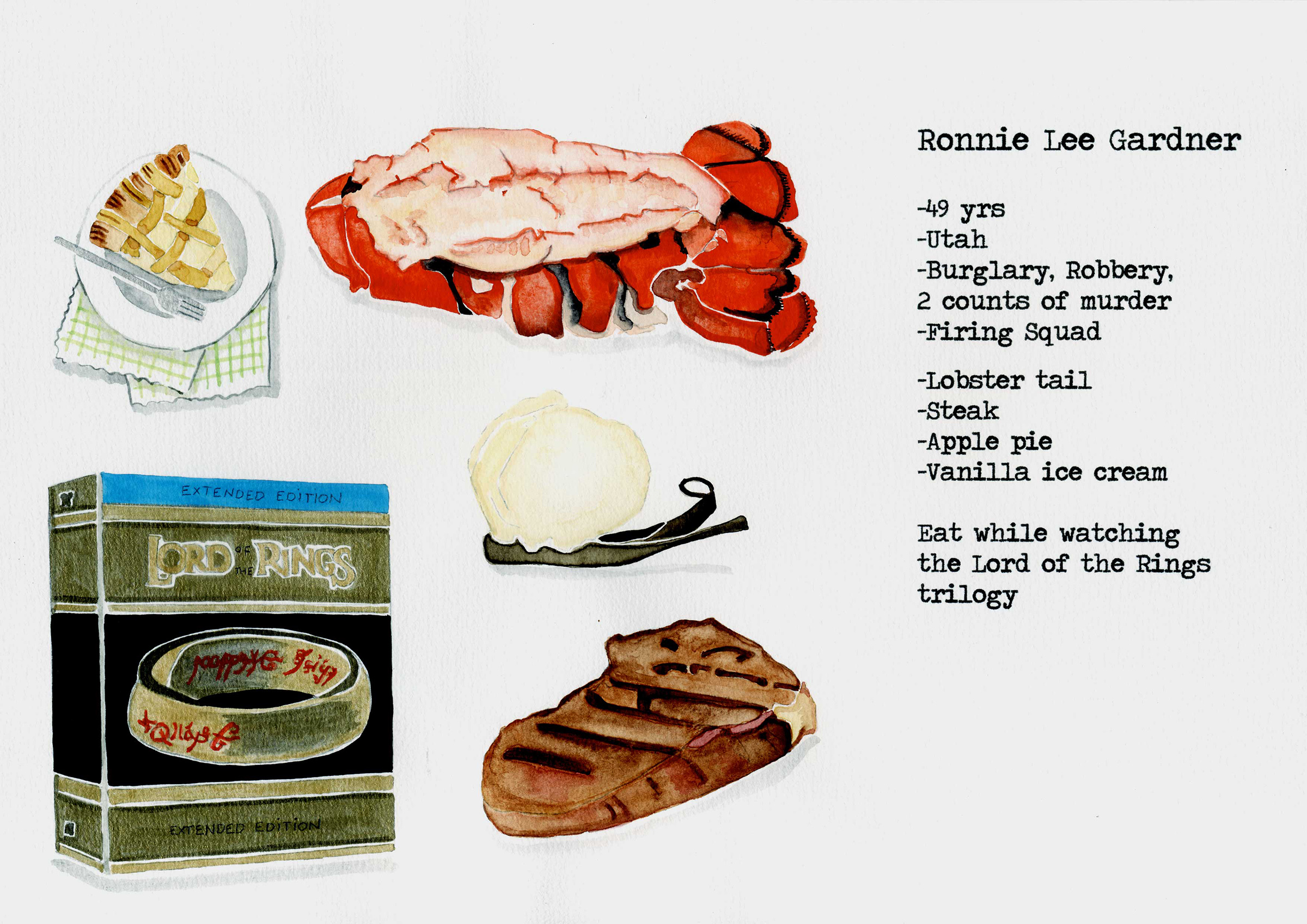 {Le dernier repas (Ronnie Lee Gardner)}, 2020