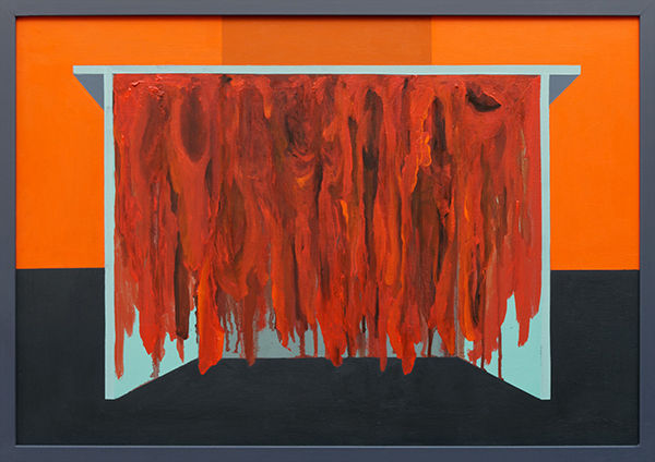 { Nature morte d'espaces 11 (Plafond rouge face),} 2013
