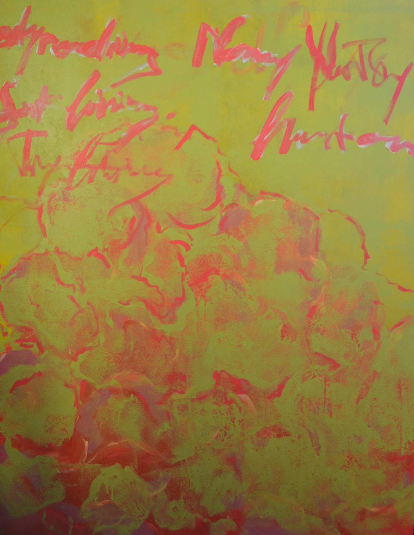 Acrylique sur toile, 150 x 120 cm, 2014 D'après Âmes et corps de Nancy Huston, et de correspondances avec l'auteur