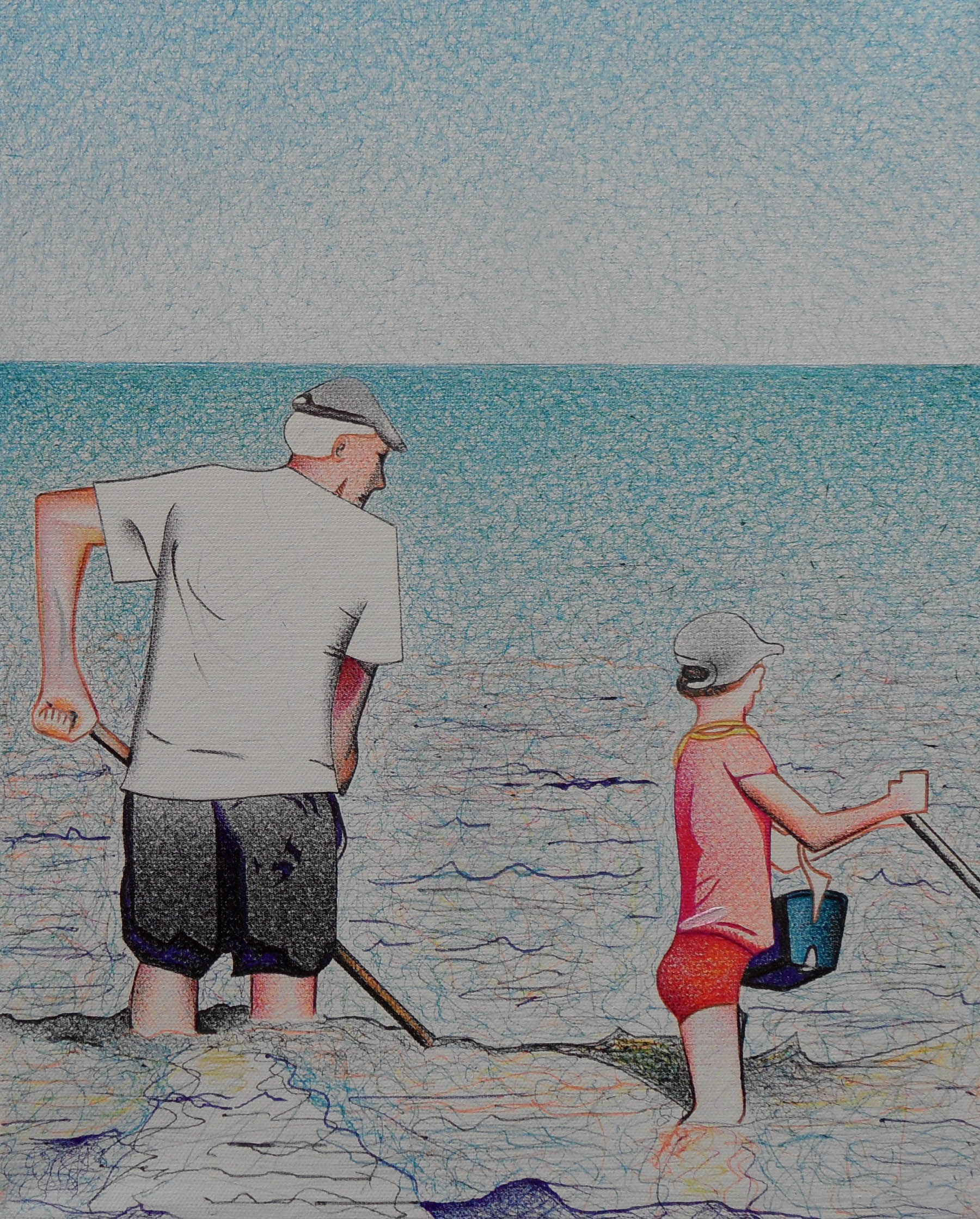 {Grand-père et petit-fils}, 2020