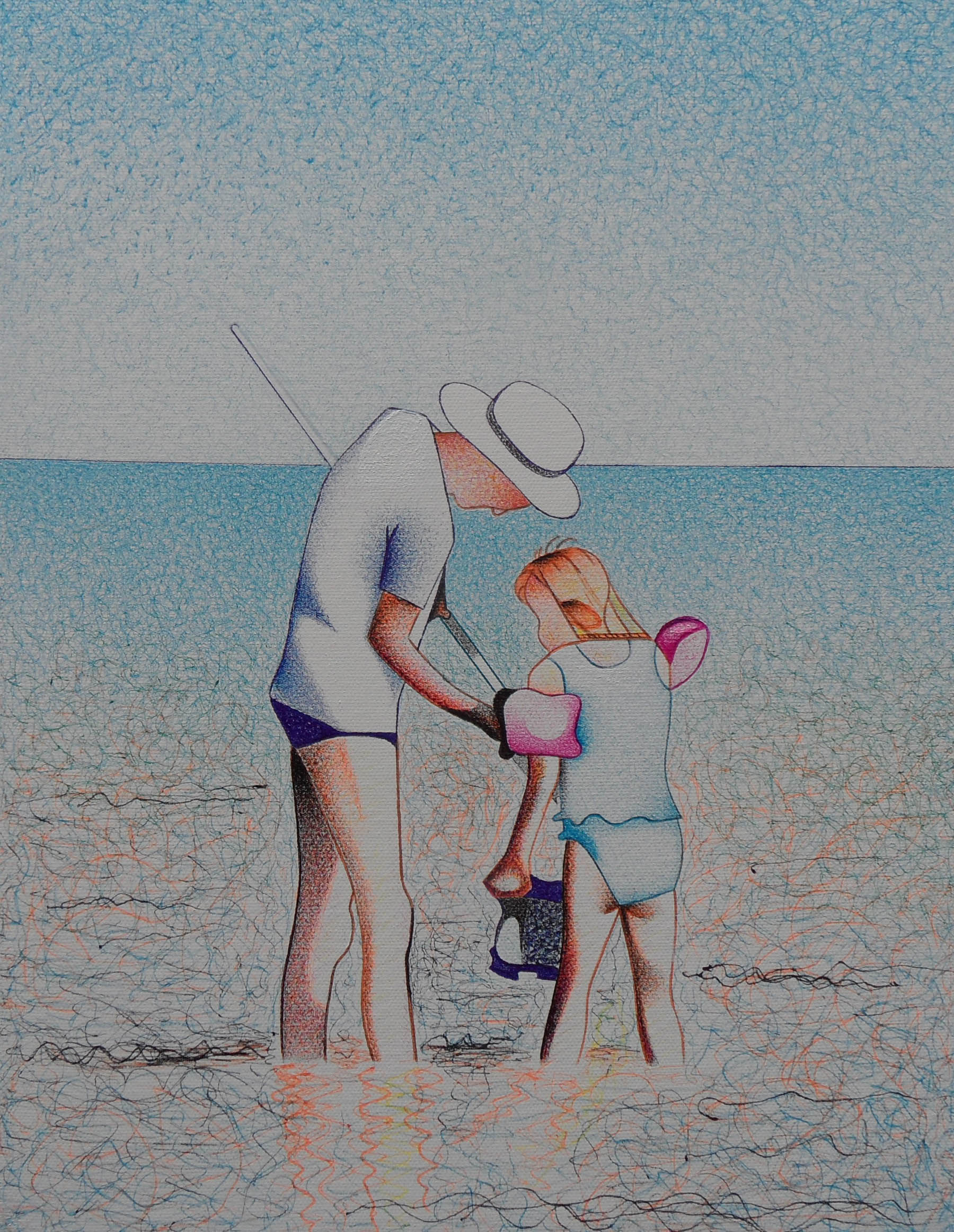 {Grand-père et petite-fille}, 2020