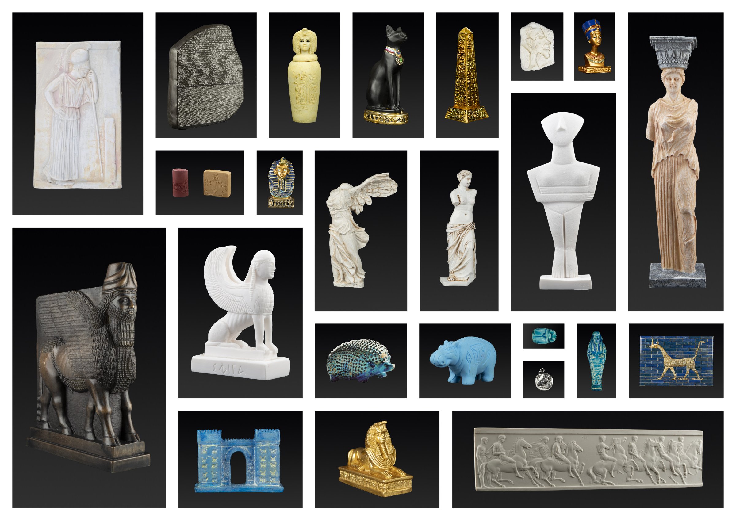 Les objets de la collection Dual Use Photographies numériques sur fonds noirs