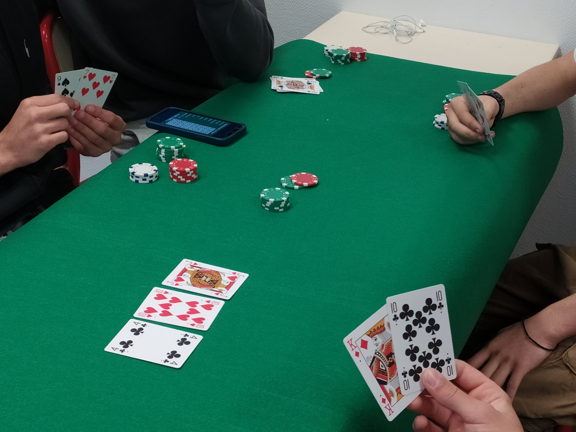 Vue de l'expérimentation du jeu lors du workshop Échec et Réussite avec les lycéen·nes du LP2I, Jaunay-Marigny, 2024
