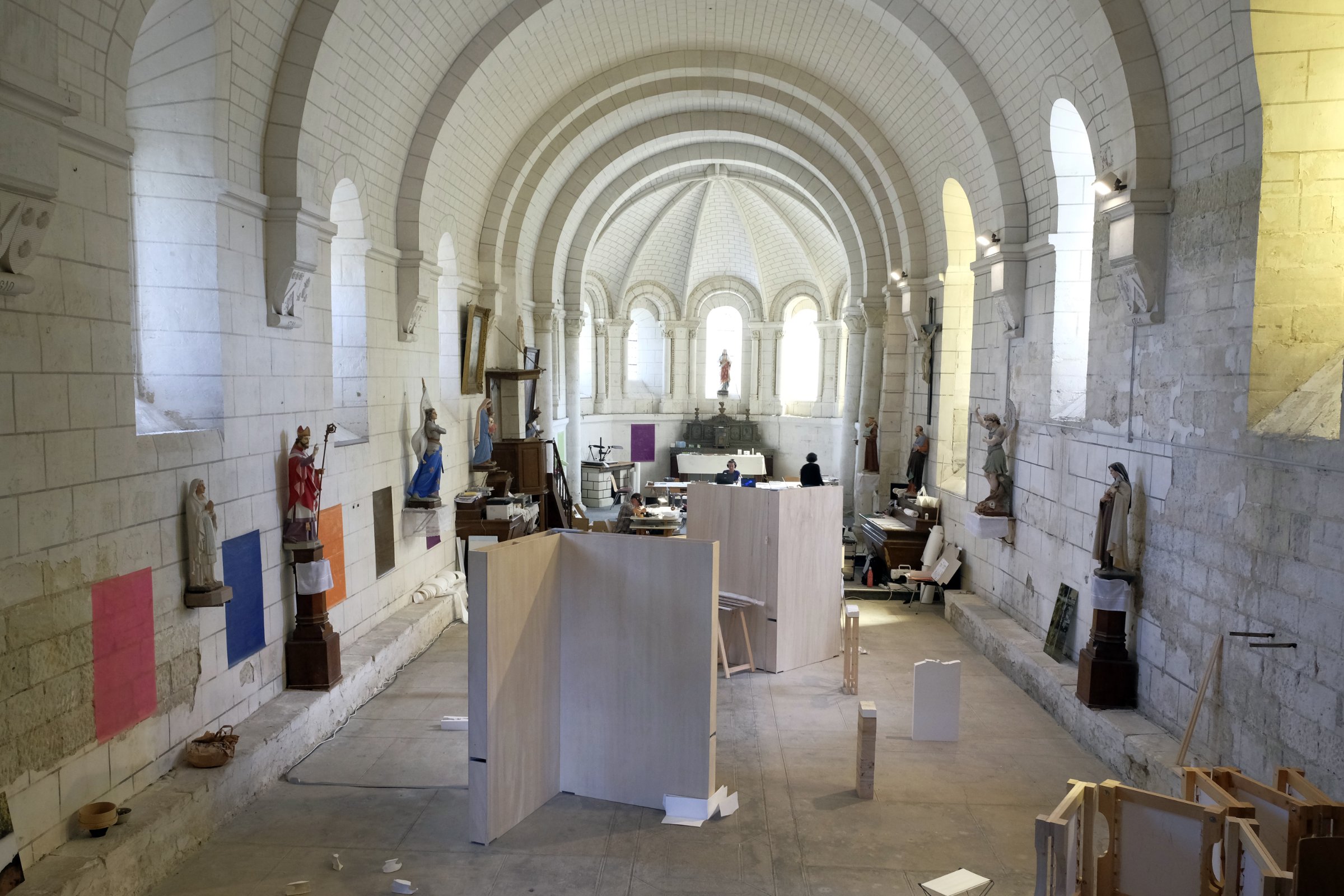 Vue de l'atelier résidence, Centre culturel de Saint-Léger-la-Pallus, 2023