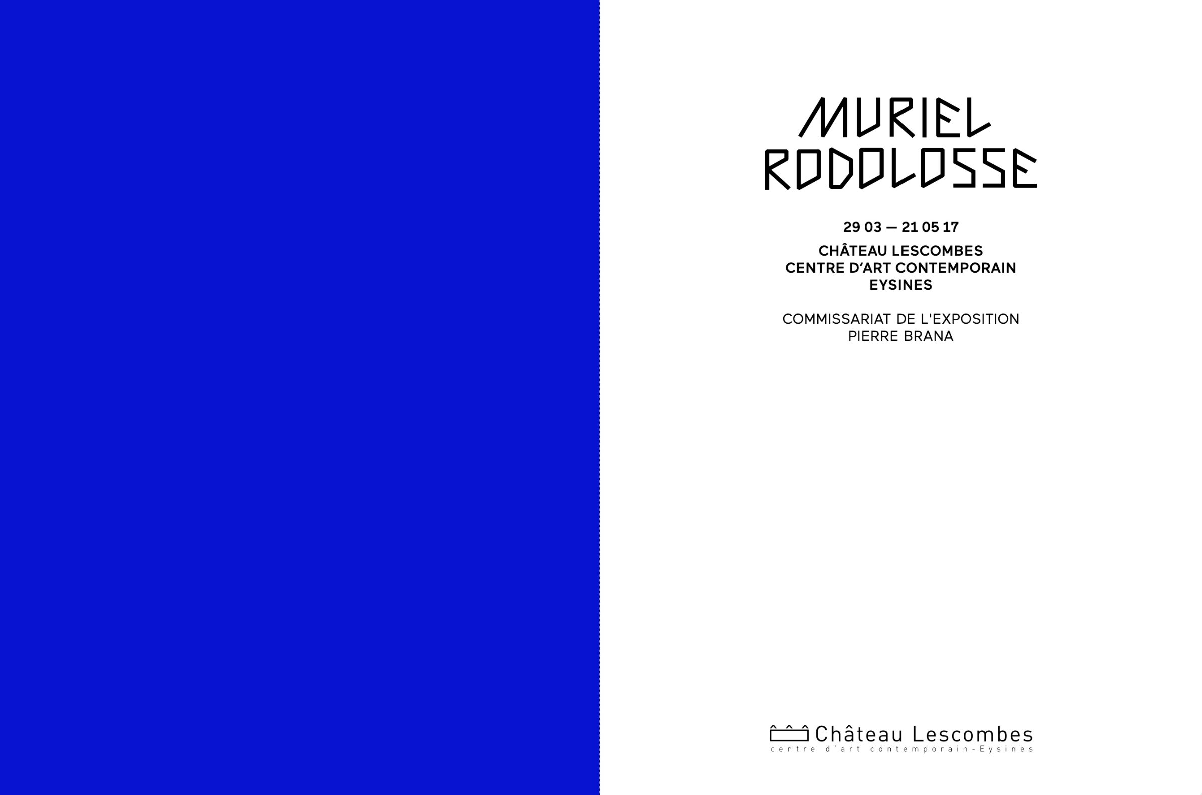 Catalogue {Muriel Rodolosse}, 2017