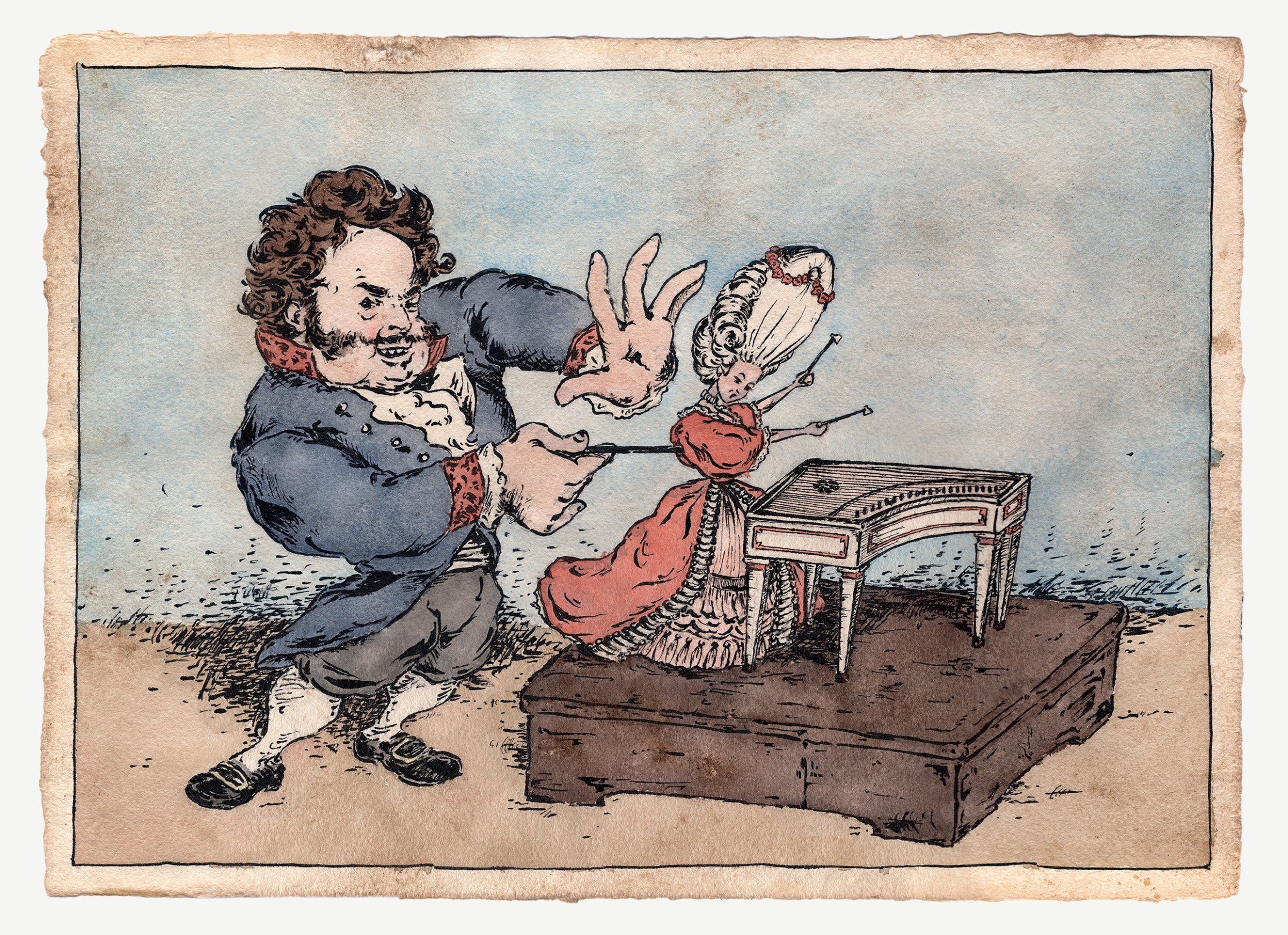 {Naundorff et la joueuse de tympanon}, 2019