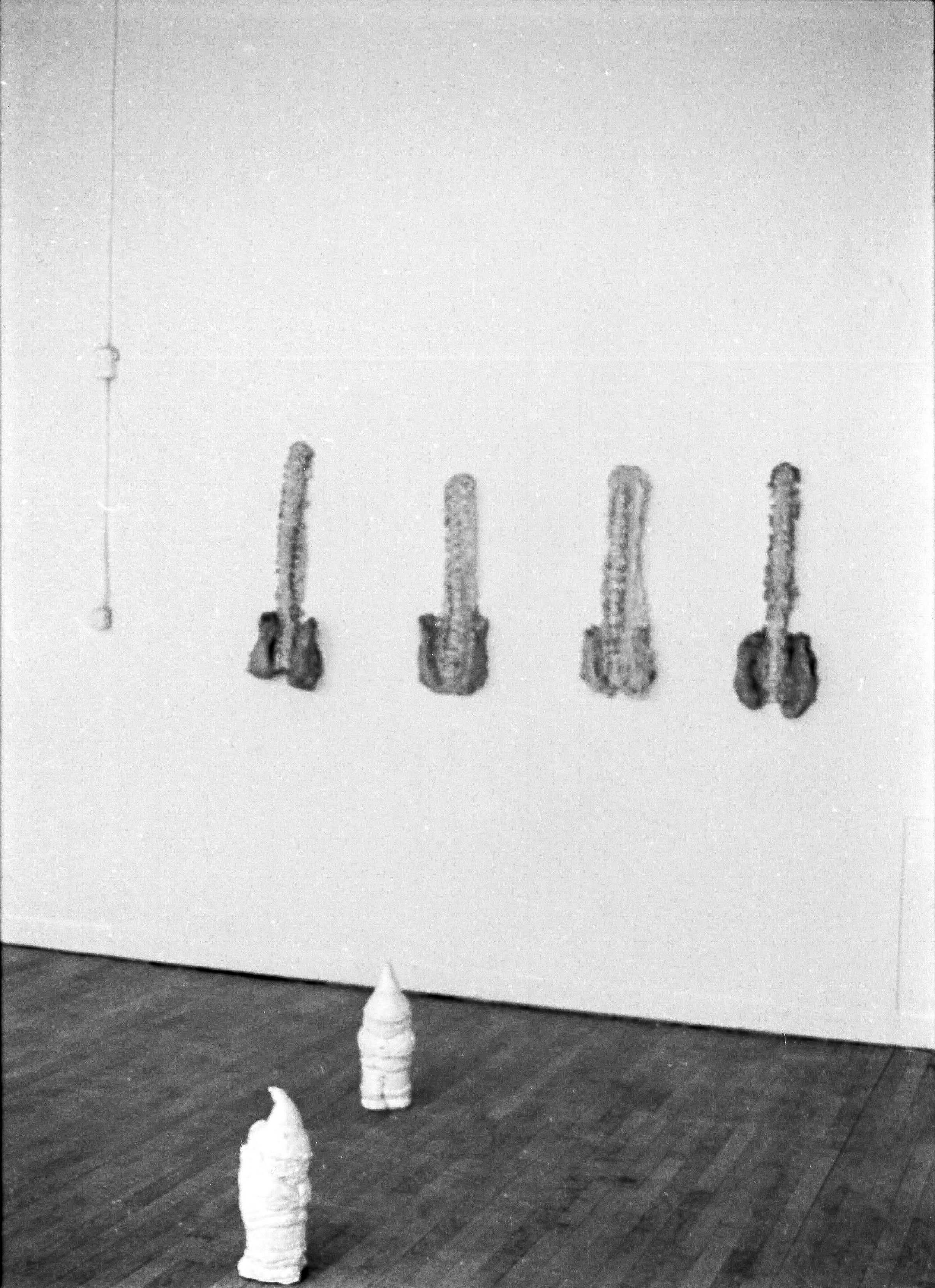 Vue de l'exposition Colères encapuchées (DNSEP 1994), Ecole des Beaux-Arts de Rouen
