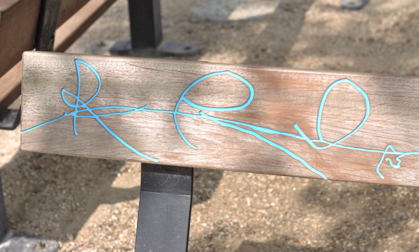 {4 bancs publics,} Chatou, 2011 (détail)
