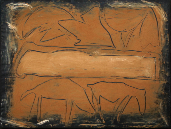 {{ {Terre gravée 2 (ocre),} 1986}}