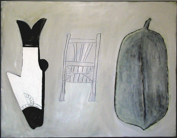 {Chaise, feuille et mormyre,} 1995