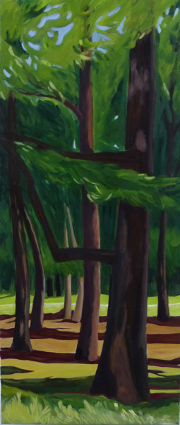 {L'arbre noir, les poules, sous-bois vers midi,} 2017