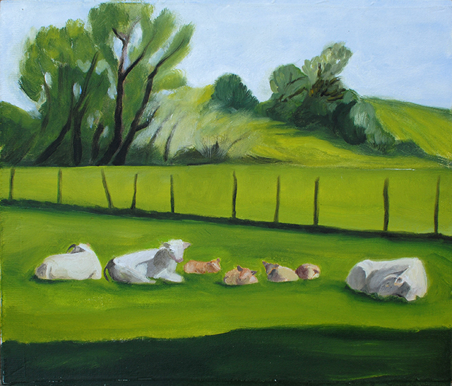 {Dans le pré}, 6 avril